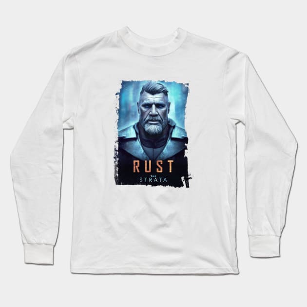 The Strata Rust Portrait Rough Edge Long Sleeve T-Shirt by Beyond the Dark